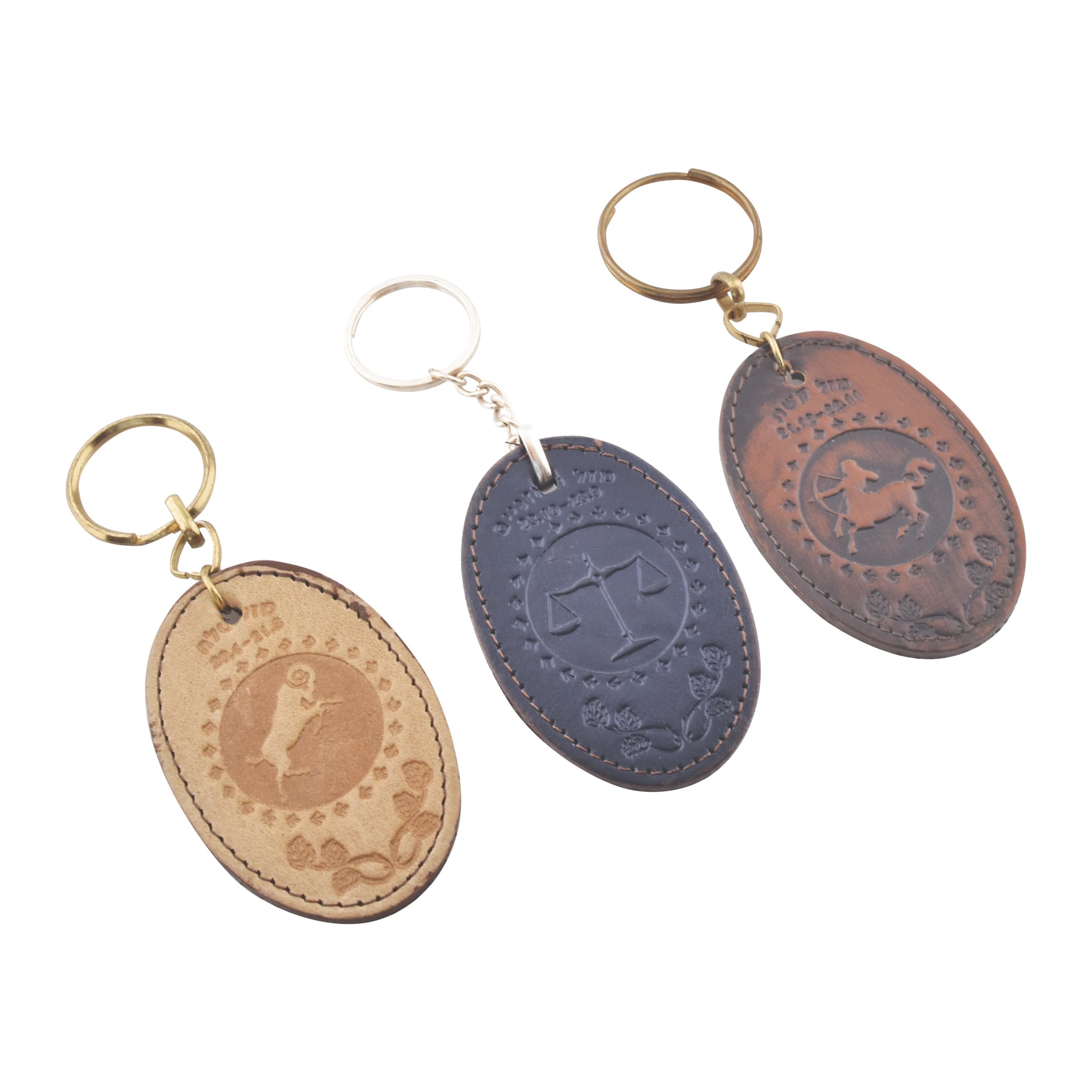 Leather Key Chain — Zodiac Sign